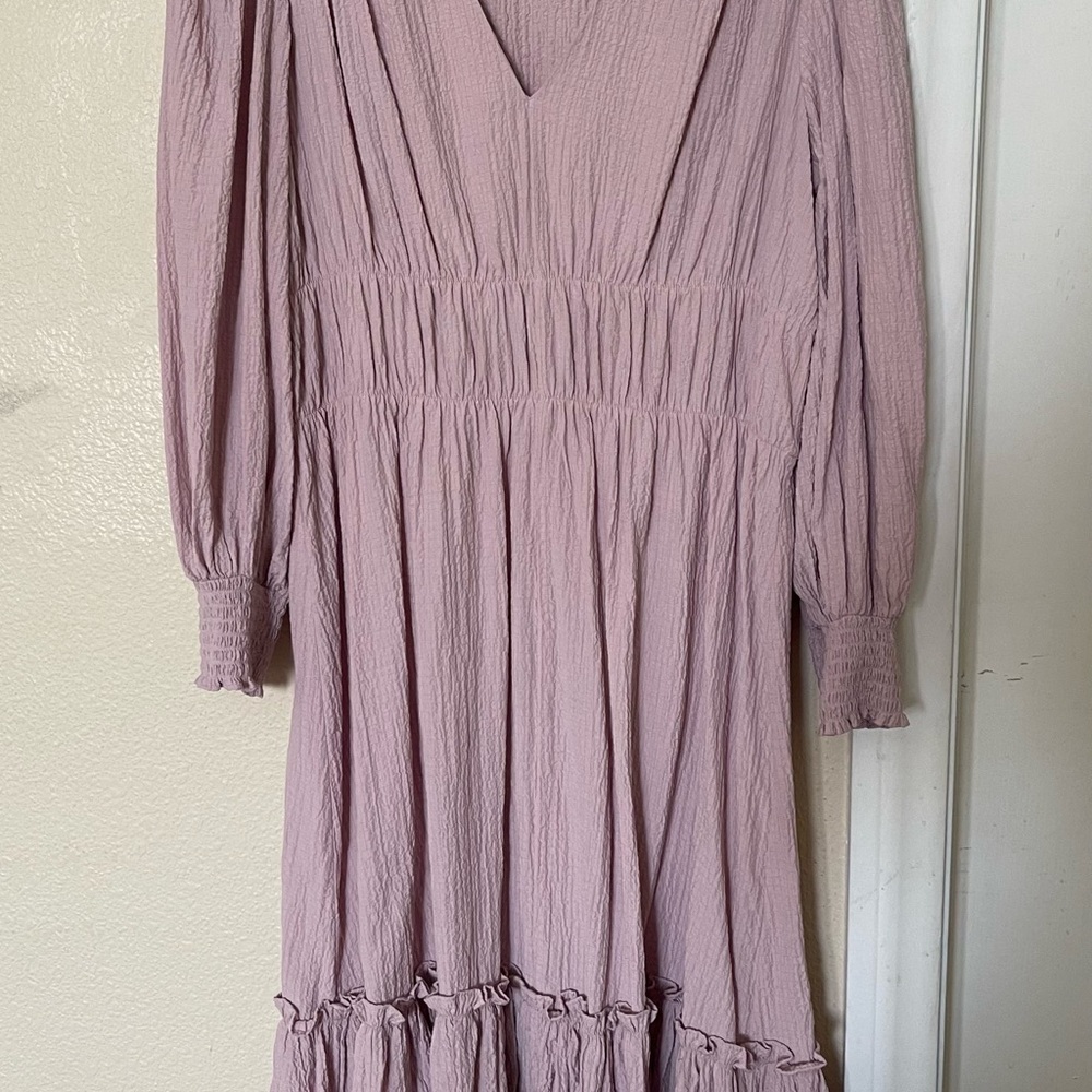 Calvin Klein Light Purple Textured Dress